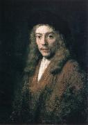 REMBRANDT Harmenszoon van Rijn A Young Man painting